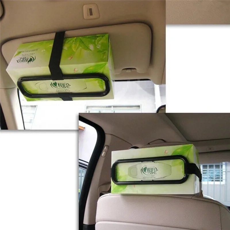 Universal CAR TISSUE NAPKIN BOX HOLDER  Auto Vehicle Seat Visor Paper Organiser Storage (1)