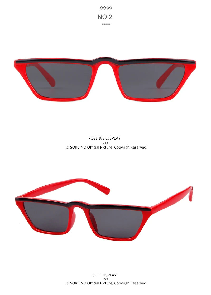 SORVINO Ретро Красные полосы полигон солнцезащитные очки Брендовые дизайнерские женские уникальный плоский верх для бровей солнцезащитные очки «кошачий глаз» оттенки SVN60