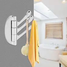 Поворотный крючок для спальни и ванной комнаты, вешалка для полотенец с тремя ручками, настенный держатель для полотенец, вешалка для домашнего хранения