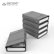 QICENT 5Psc/lot Portable 3.5” External SATA IDE SAS Hard Drive Storage Protective Case Cover – Gray