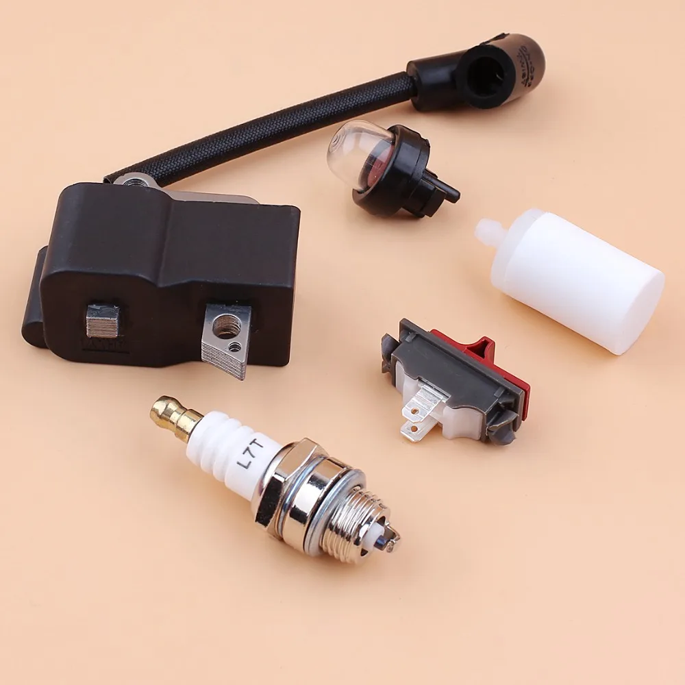 Ignition Coil On/Off Switch Spark Plug Primer Bulb Kit Fit For Husqvarna 235R 232R 232L 240RJ Brush Cutter Trimmer 537038501 brush cutter accessories