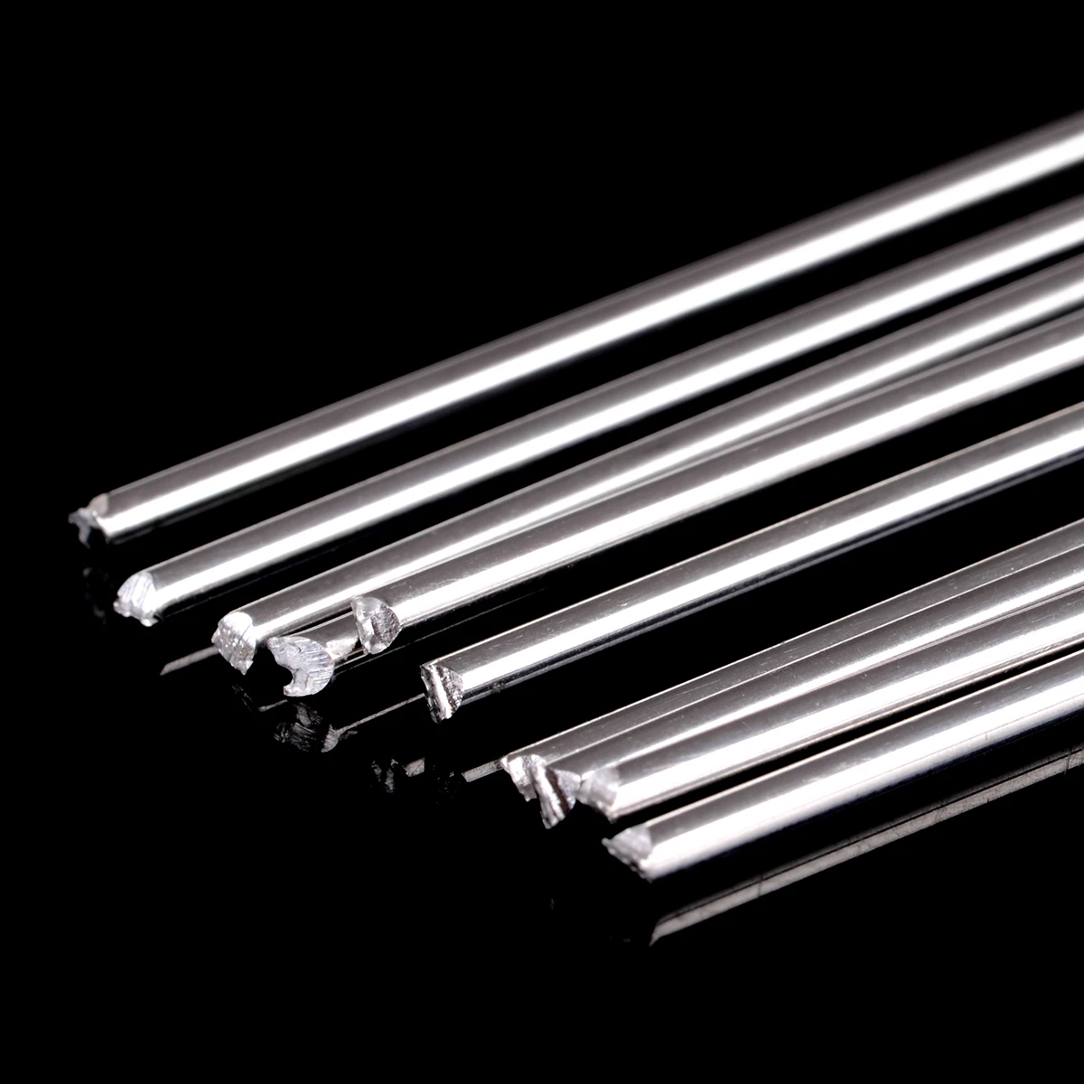 10pcs Metal Aluminum Welding Rod Low Temperature Magnesium Soldering Brazing Stick Rods 1.6mmx45cm Silver