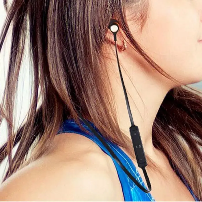 Handsfree Беспроводная Bluetooth гарнитура Спортивная музыка наушники с креплением на шее In-Ear пластик черный, красный, золотой