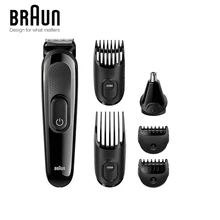 Braun мужской триммер для бороды MGK3020 6 в 1 мульти набор для ухода за ушами Niose триммер для волос 5 сменных мужских Т-головок