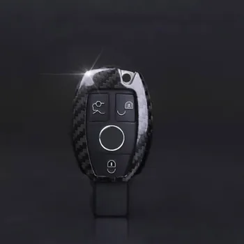 

Real Carbon fiber Car Key Shell Cover Trim For Mercedes benz CLA GLC GLE GLA A B C E Class W117 X253 W176 W205 W213