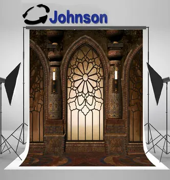 

vintage window gothic gate light backdrop Vinyl cloth High quality Computer print wedding photography backgrounds
