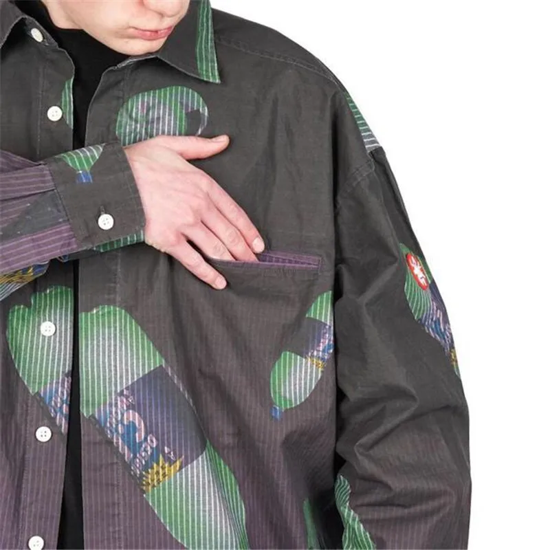 Cav Empt бутылка для напитков рубашка для мужчин и женщин 1:1 высокое качество повседневные рубашки с длинным рукавом