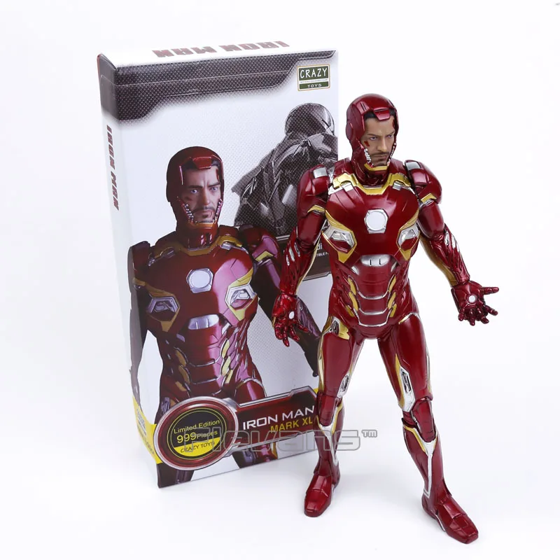 

Crazy Toys Iron Man MARK XLV Limited Edition PVC Figure Collectible Model Toy 12" 30cm