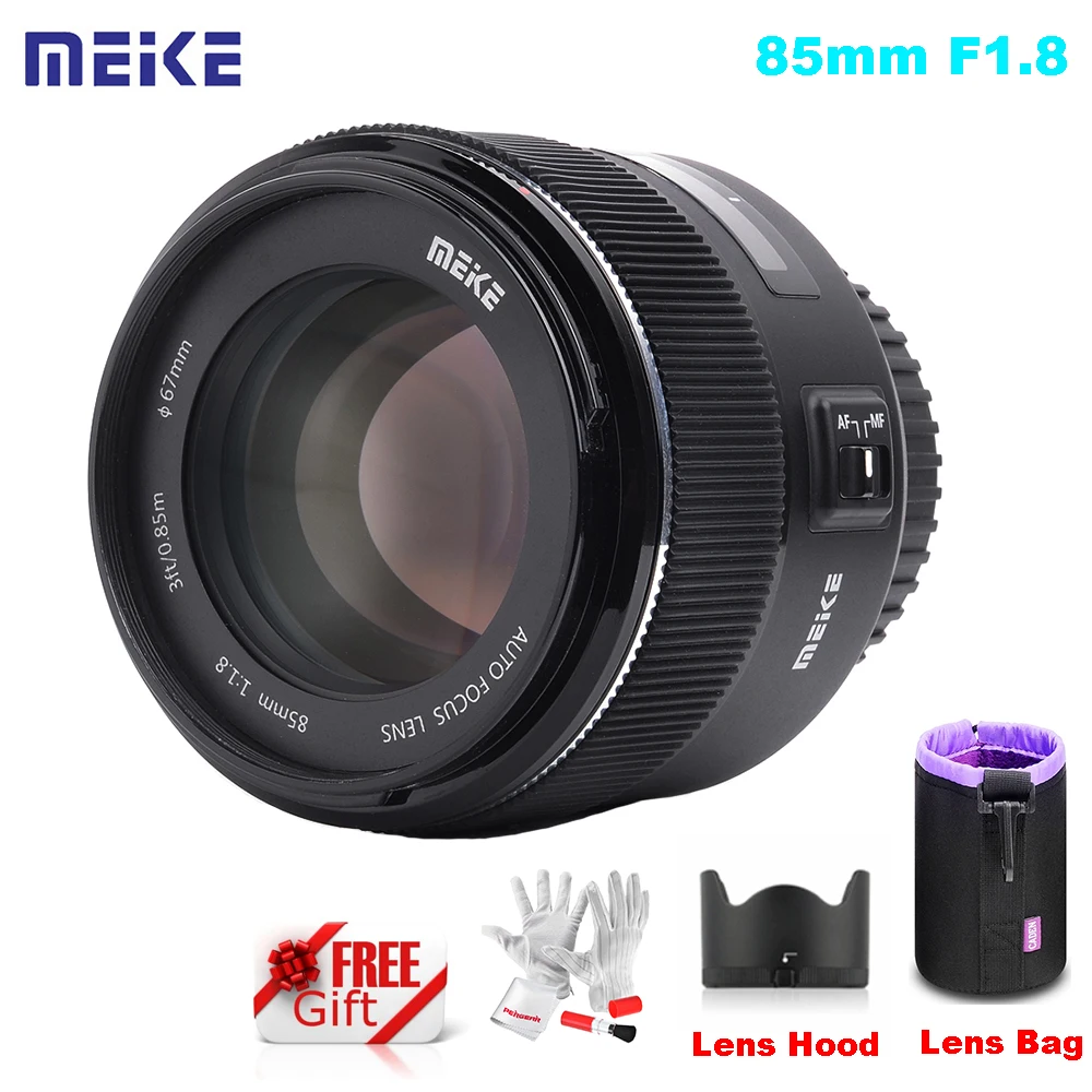 Meike 85 мм F/1 8 Автофокус асферический Средний телеобъектив сумка для полной рамки