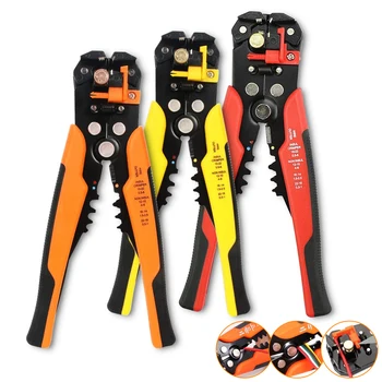 

Cable Wire Stripper Cutter Crimper Automatic Multitool Crimping Pliers TAB Terminal Adjustable Stripping Plier Electrician Tools