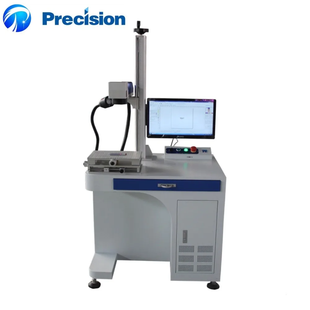 Raycus 30w Fiber Laser Marking / Laser Wire Marking Machine in Wood