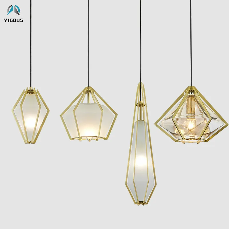 1 светло белый/зеленый стеклянный бриллиант E27 Luminaria светодиодные подвесные