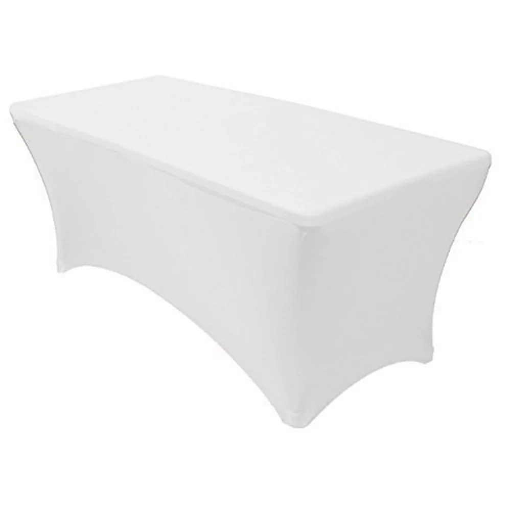  Meijuner Rectangular Table Cover Fashion Pure Color Elastic Spandex Tablecloth For Hotel Dining Roo