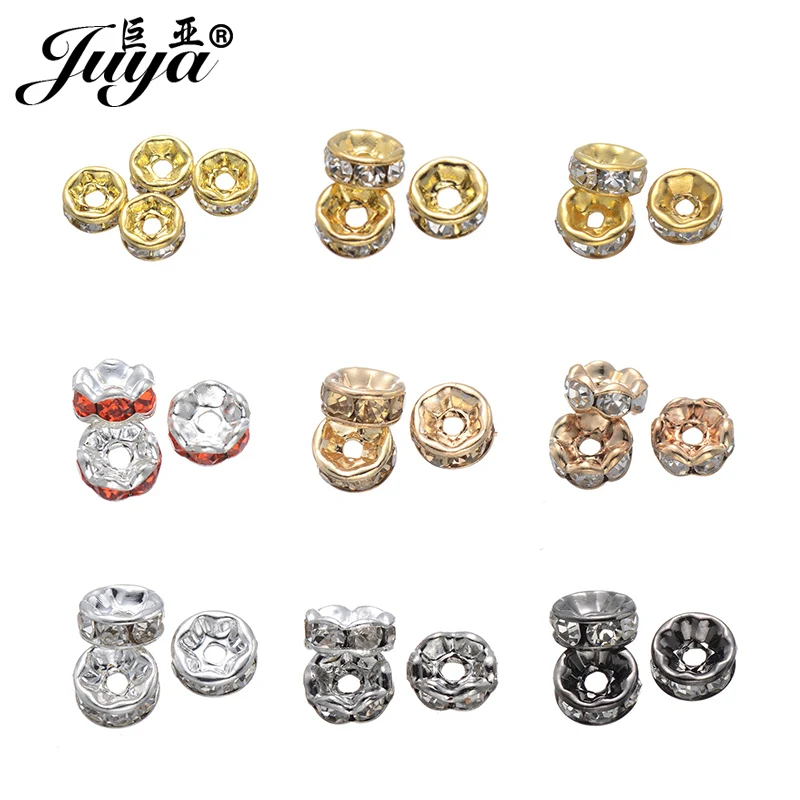 

JUYA 50pcs/lot 6mm Round Crystal Beads for Bracelet Pendant Necklace Jewelry Making Accessories Wholesale Lots Bulk PR0006