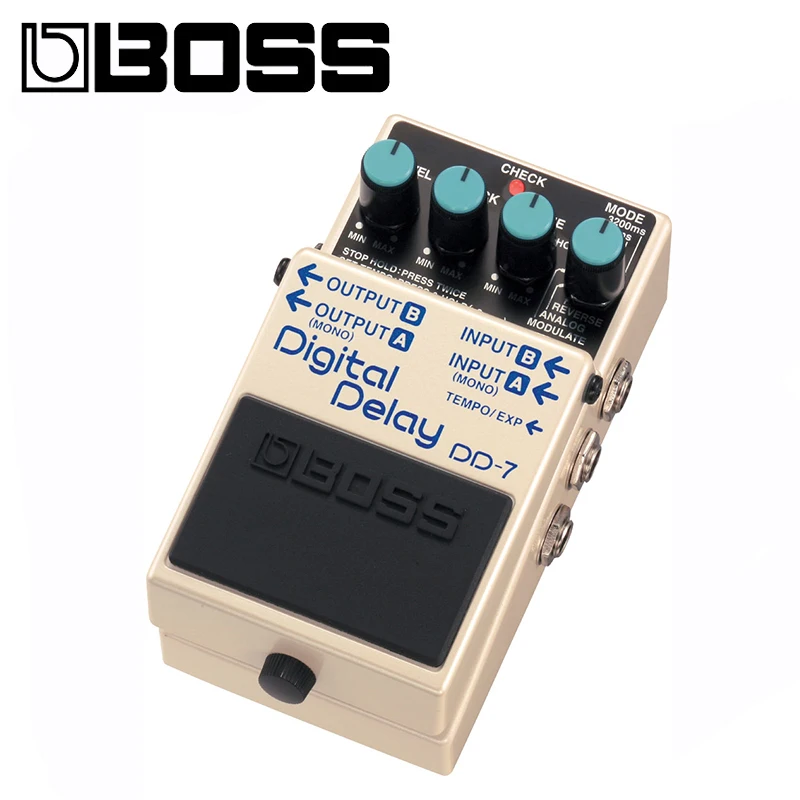 Boss DD-7 аудио Цифровая Задержка гитары педаль эффектов с 6,4 секунд времени задержки, стереовыход и несколько режимов работы
