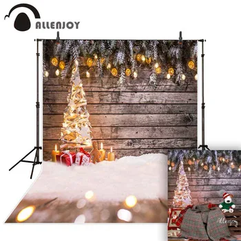 

Allenjoy backgrounds for photo studio Christmas snow shiny tree bokeh backdrop photobooth computer printing vinyl