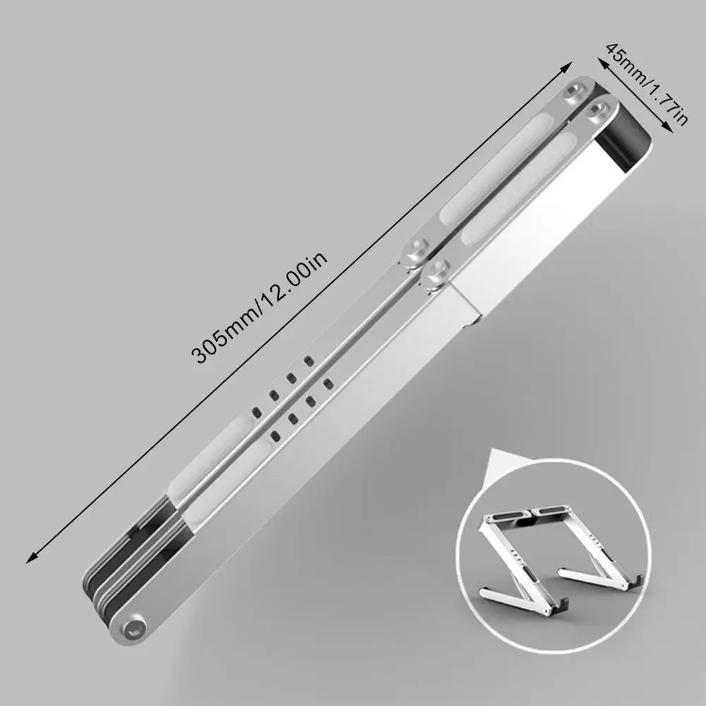 Многофункциональная Алюминиевая Подставка для ноутбука, регулируемая подставка для планшета, держатель для мобильного телефона, держатель для книги, складной портативный держатель для ноутбука
