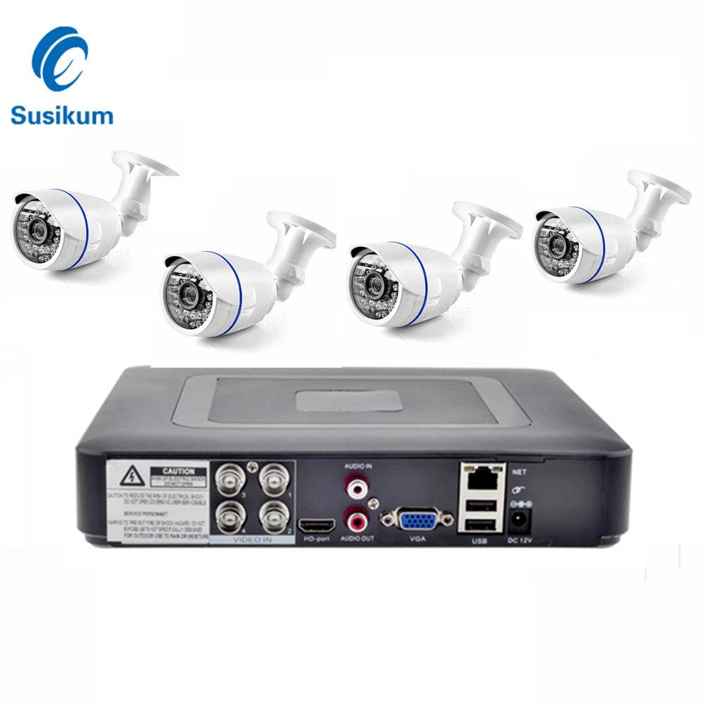 

4CH CCTV HDMI DVR 4PCS 1080P AHD Camera Kit Outdoor Weatherproof Night Vision 2MP Home Security System Video Surveillance Kit