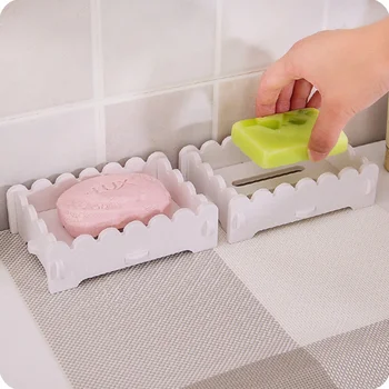 

New Multifunction wooden box soap holder dish case drain tray makeup organizer bathroom accessories soap dish