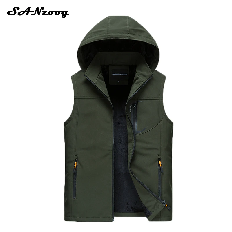 2018 Winter Sleeveless Thick Warm Jacket Men High Quality Mens Vest New