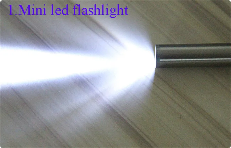 304 Stainless Steel Multifunction Red Laser Pointer Mini LED Flashlight Counterfeit Detector 3 in 1 Laser Sight Pen