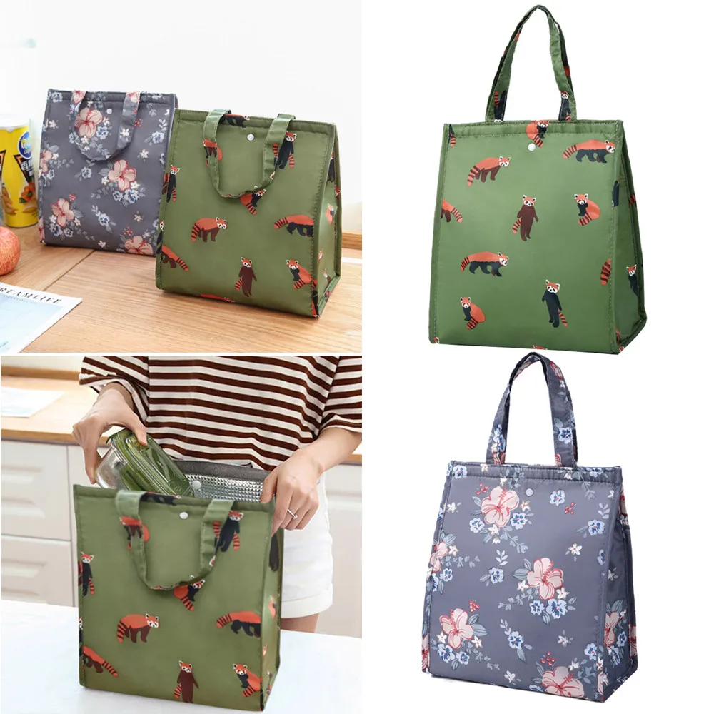 

New Portable Durable High Quality Home Storage Cute Women Ladies Girls Kids Portable Insulated Lunch Bag Box Picnic Tote Cooler
