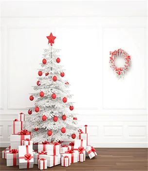 

Gold Christmas Tree Photography Background Backdrop 3x5 White Snow Photo Backdrop for Family Photo Booth Camera Fotografia