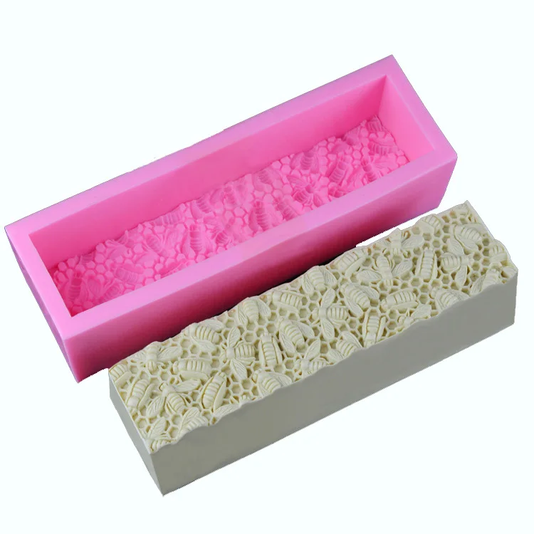 

Toast silicone mold roses bee, nest handmade soap mold DIY rectangular box soap soap mold