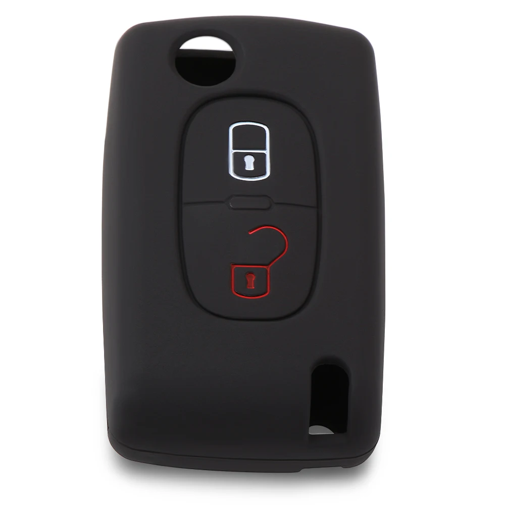 

Silicone Case for Peugeot 208 207 308 RCZ 408 407 307 206 for Citroen C4 C5 C3 C2 C4L Xsara Picasso Car Flip Key Cover