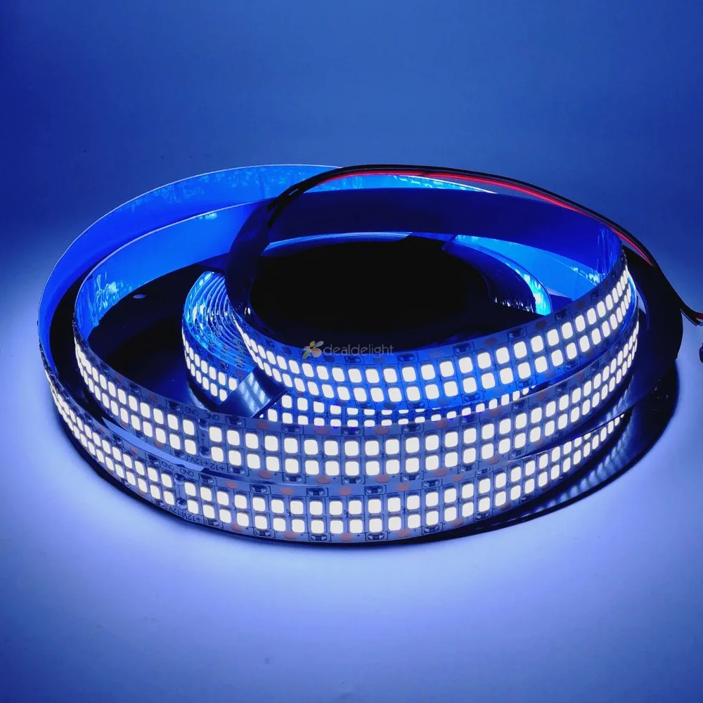 Светодиодный прожектор 5 м 2835 SMD 480/м гибкая двухрядная Светодиодная лента 12 В