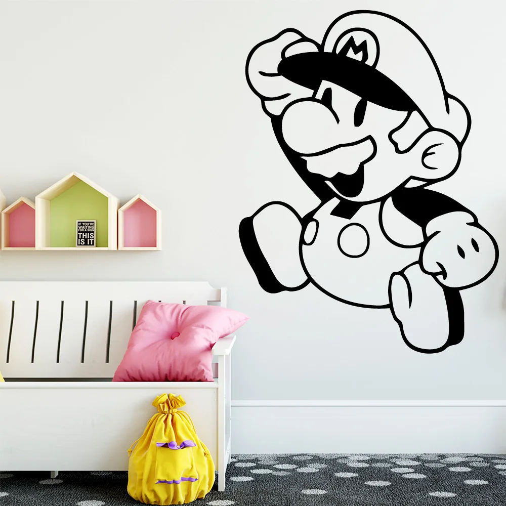 

Cartoon Super Mary Mario Wall Sticker Home Decorations Pvc Decal For Kids Children's Living Room Bedroom Decorative Vinyl