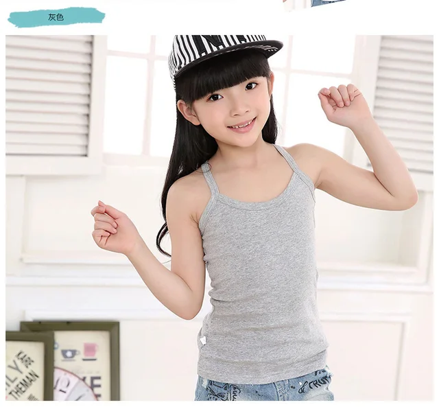 baby girl camisoles tanks kids cotton casual vest toddler girls Halter