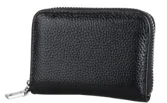 

Leather card bag woman's head layer rfid card bag men's organ card bag multi-function wallet bus card set