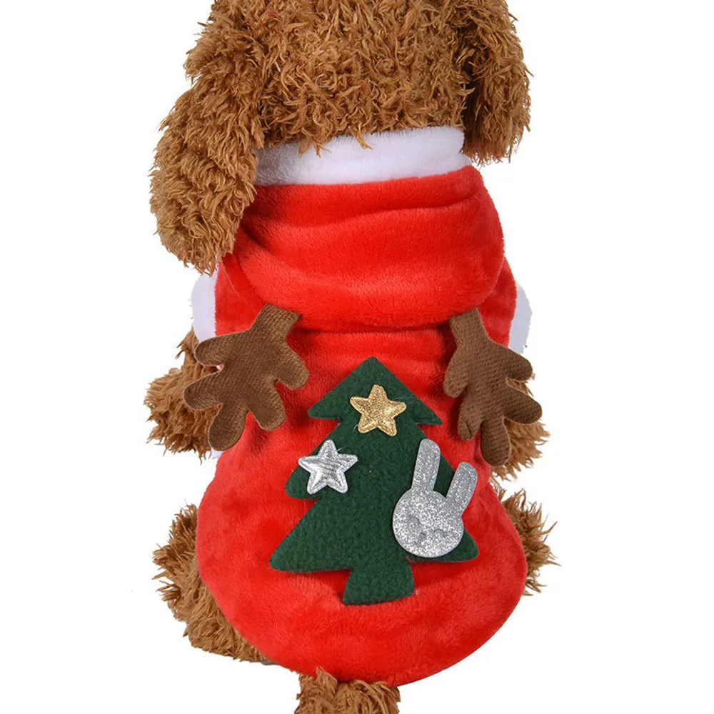 Christmas Cute Elk Dog For Small Dogs Winter Costumes Hoodie Coats Chihuahua Yorkies Pet Clothes Polyester Cosplay Elk#0805