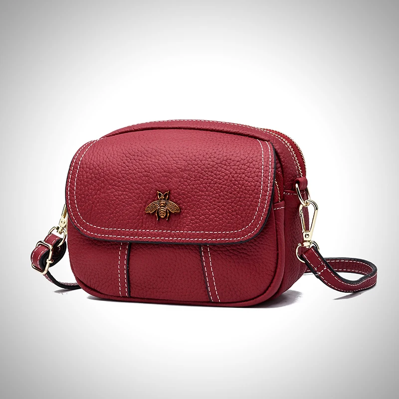 AOEO crossbody حقائب للنساء جلد طبيعي 100% ريال السيدات الفاخرة حقيبة يد صغيرة سيدة بنات الكتف حقيبة ساعي الإناث