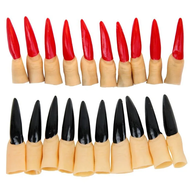 

Halloween Horror Witch Ghost Cosplay Fingernail 10PCS Per Set Holiday Demon Sadako Yamamura Cos Terro Prop Cosplay Accessories