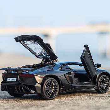 

KIDAMI 1:32 Toy Car Model Pull Back Vehicle Toy for Children Alloy Diecast Metal Model Sound Light Boy Kid Gifts for Lambo LP750