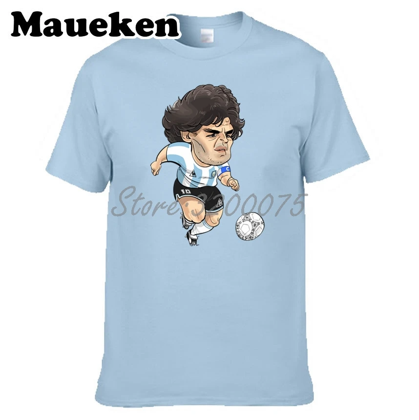 Men Diego Armando Maradona 10 Comic Cartoon Argentina T Shirt Clothes T Shirt Men S O Neck Tee W19031801 T Shirts Aliexpress