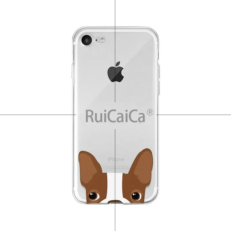 Ruicaica милый и забавный мягкий чехол для телефона с головой собаки кошки для Apple iPhone 8 7 6 6S Plus X XS MAX 5 5S SE XR мобильных телефонов