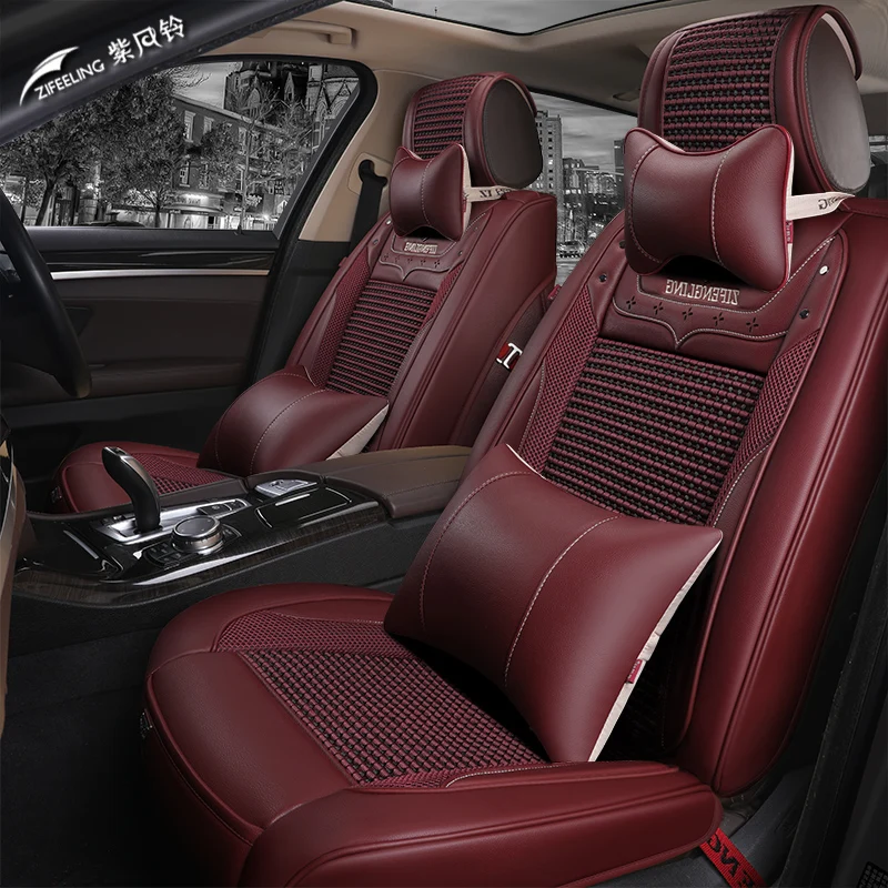 (Front + Rear) Special Leather car seat covers For Fiat Uno Palio Linea