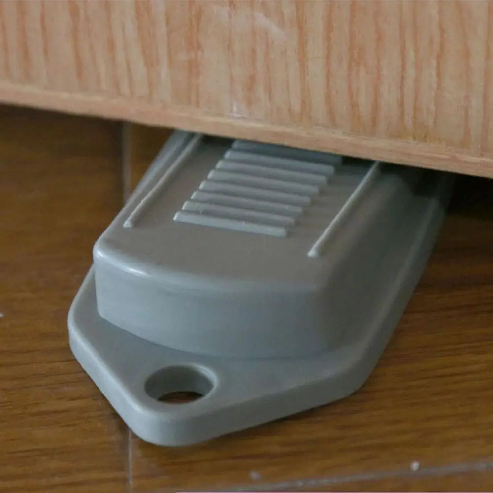 

1x Door Wedge Rubber Doorstops Stop Stopper Holder Gray Door Stop Safely For Kids Jam Block Holder Cather Home Office Tool PJW