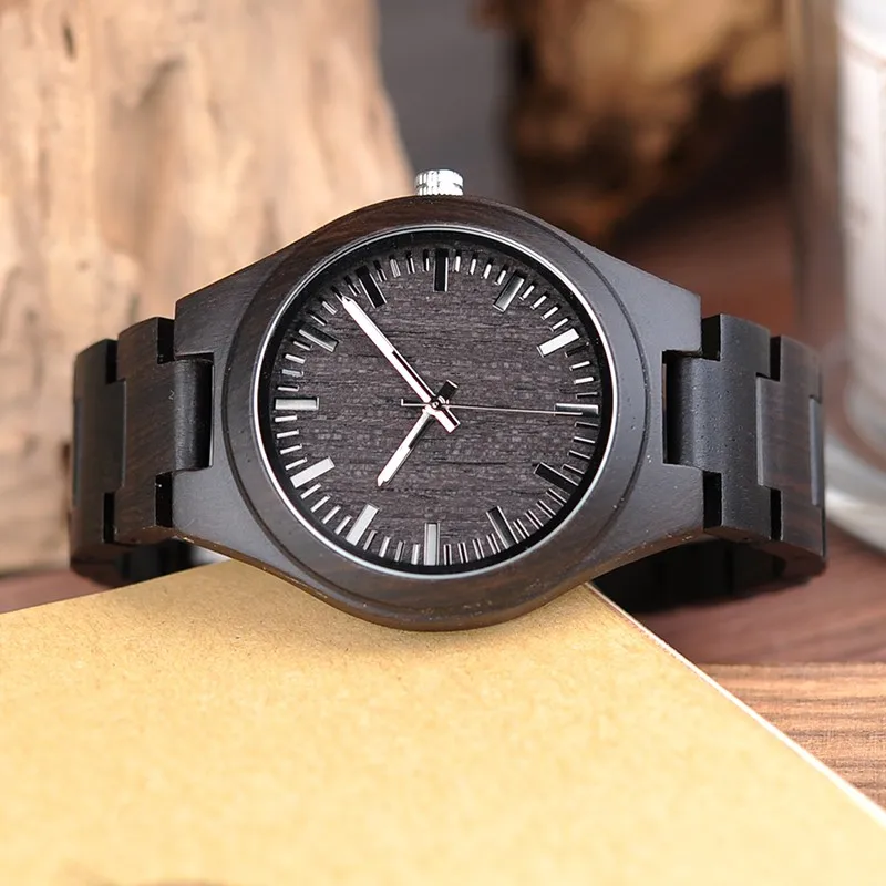 Бобо птица CbH30 черные мужские открытые движение часы Лидирующий бренд Ebony часы с мягкий кожаный ремешок OEM
