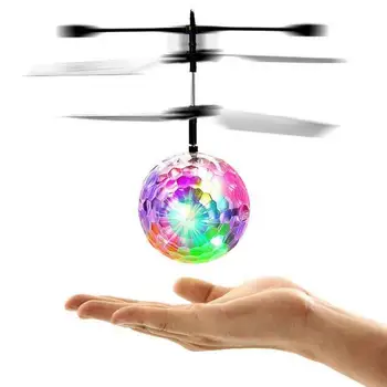 

RC Flying Ball Luminous Toy RC Flight Mini Heli Drone Glowing Aircraft Helicopter Remote Control LED Christmas Toys For Children