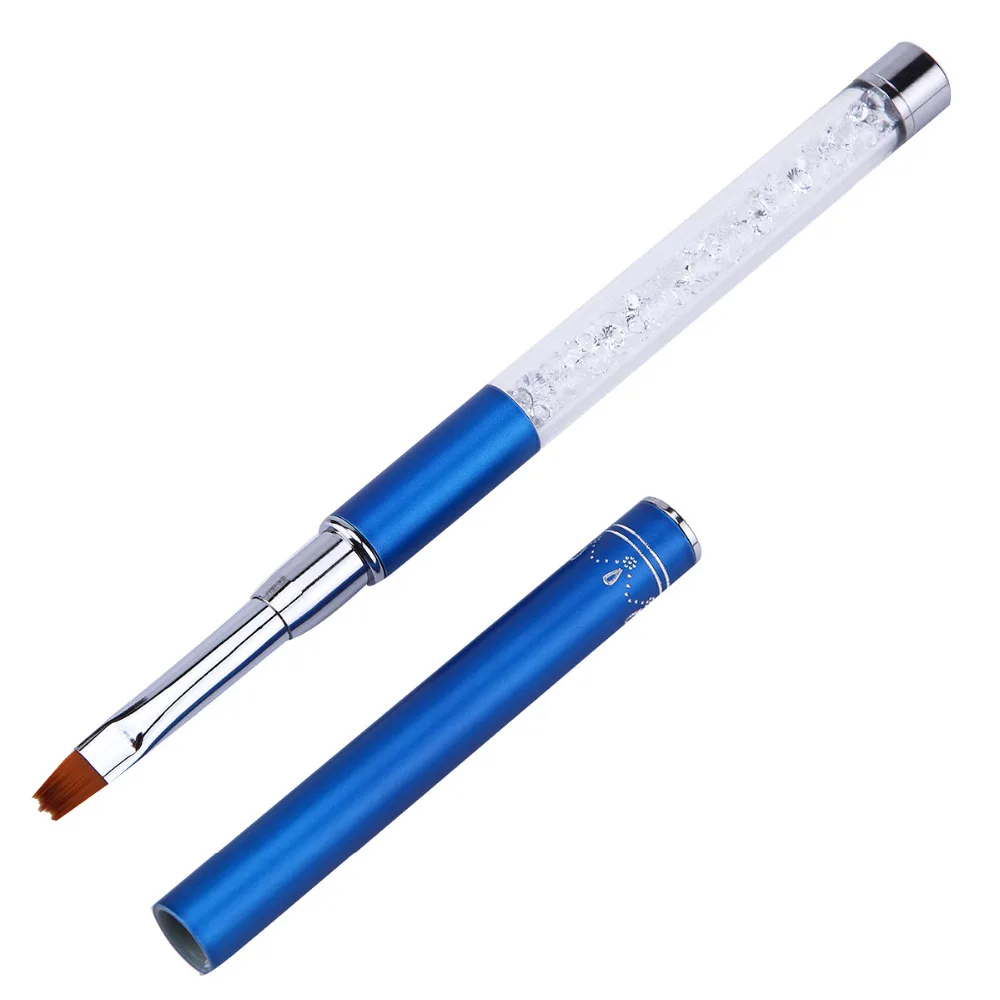 Nail Art Rhinestone Metal Smile Moon French Paint Brush 3D Petal Flower