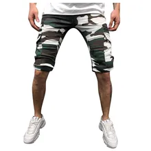 Модные мужские бермуды 4XL, модные мужские спортивные камуфляжные ремни, повседневные свободные спортивные штаны на шнурке, короткие мужские шорты
