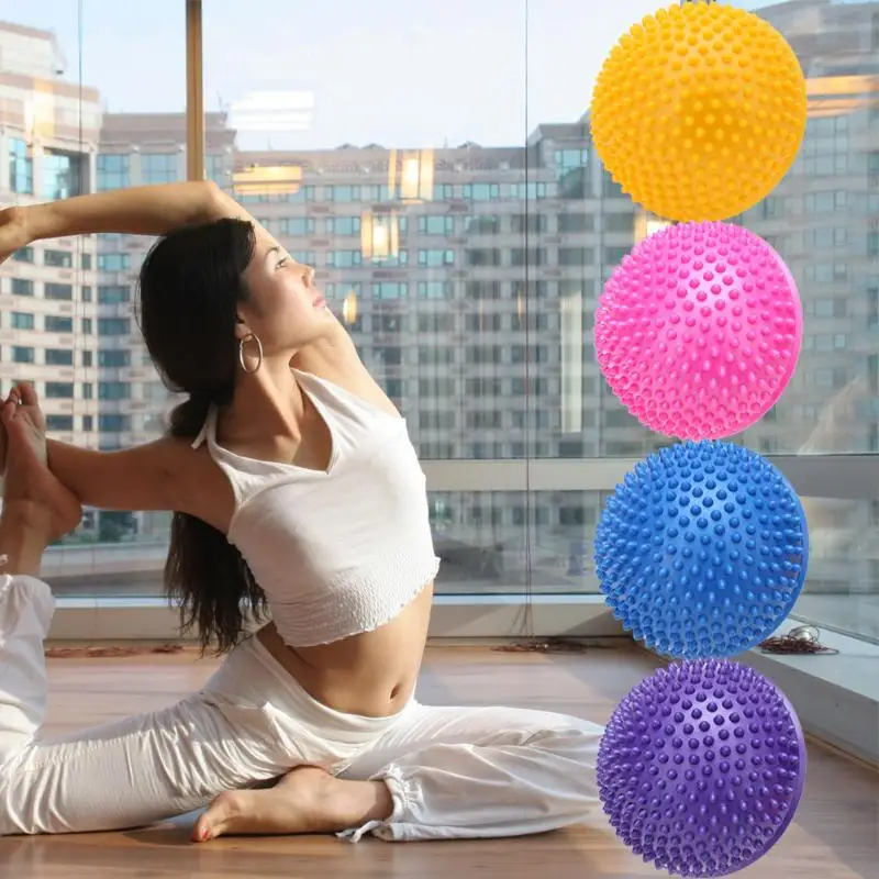 

Yoga Half Ball Physical Fitness Appliance Exercise Balance Ball Point Massage Stepping Stones Yoga Balls Fitness for Home Gym
