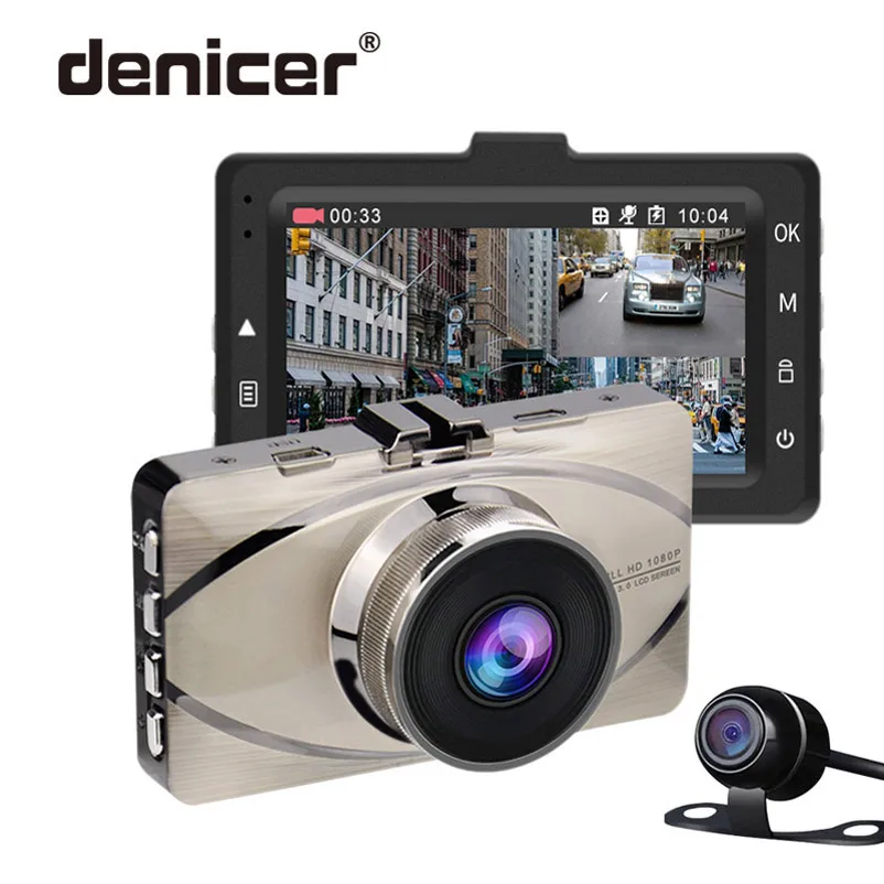

Denicer Car Dash Cam Mirror Dual Lens Rear View Dvr Rearview 3.0'' Auto Recorder Video Full HD 1080P Dash Camera Front And Rear