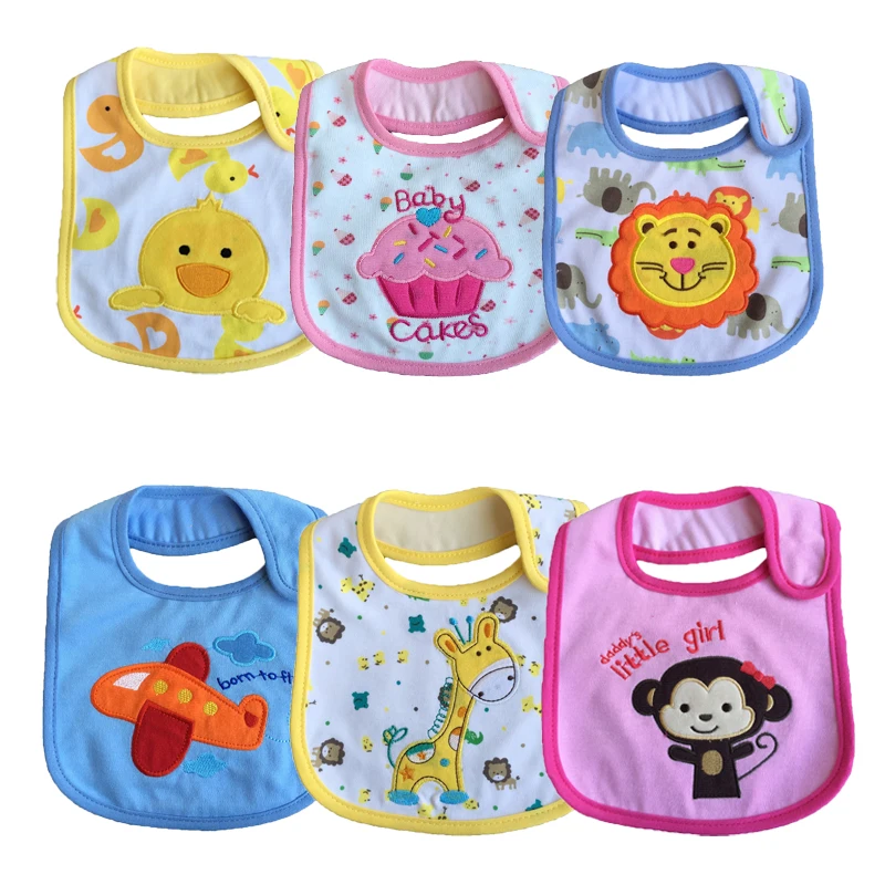 

3pc/lot Baby BibsPattern Toddler Baby Waterproof Saliva Towel Cotton Fit 0-3 Years Old Infant Burp Cloths Feeding Baby 1to 3 yea