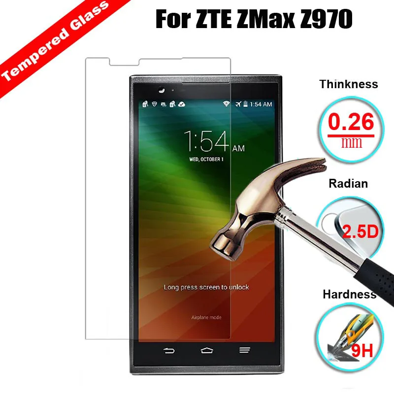 9 H 2.5D Закаленное стекло для ZTE zmax Z970 ультра тонкий анти-ударный Анти-взрыв