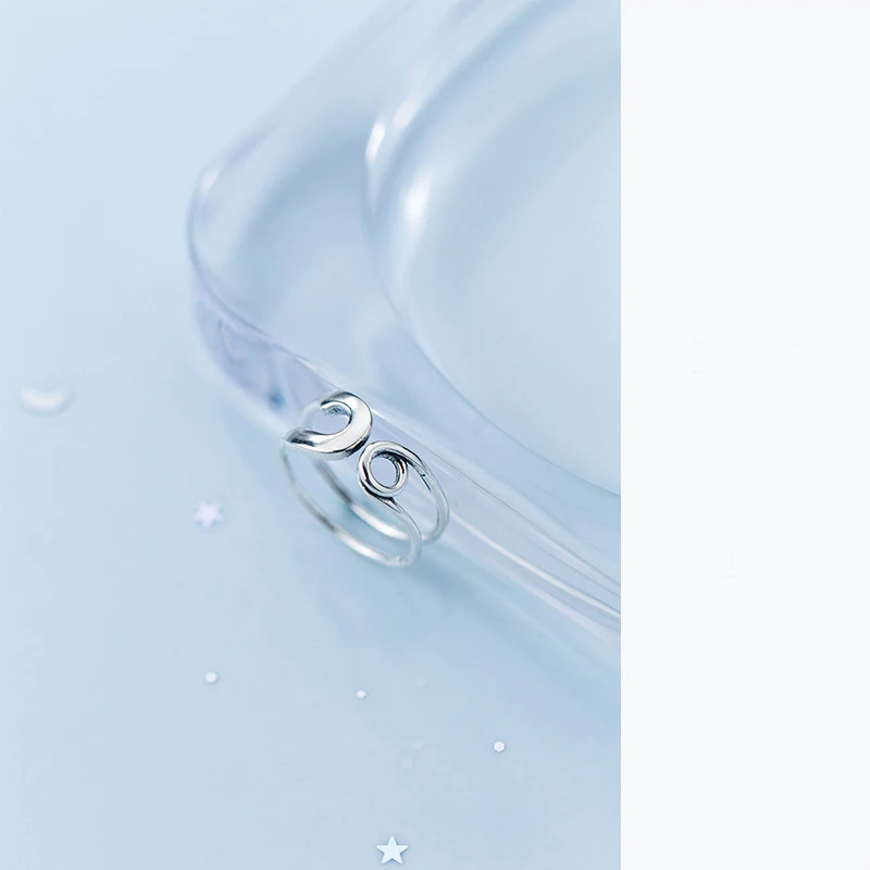 MloveAcc кольцо из 100% серебра 925 пробы закрученное безопасное на палец женские